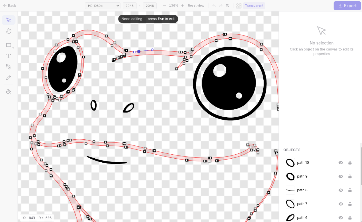 Lineart Ink node editing mode